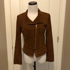 WHBM Brown Suede Jacket